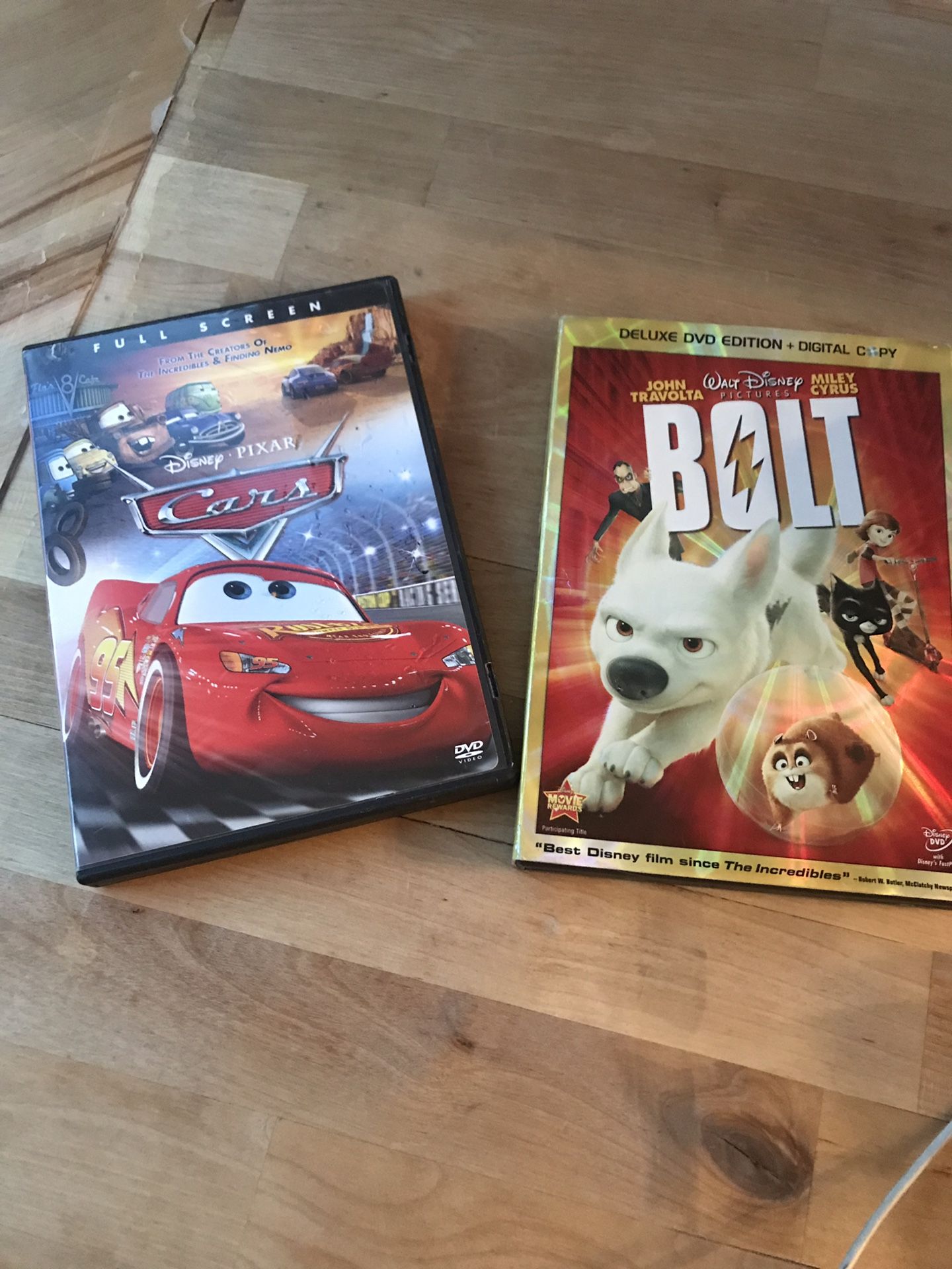 Disney cars & bolt dvd