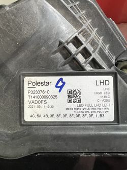 2021-25 polestar 2 left headlight