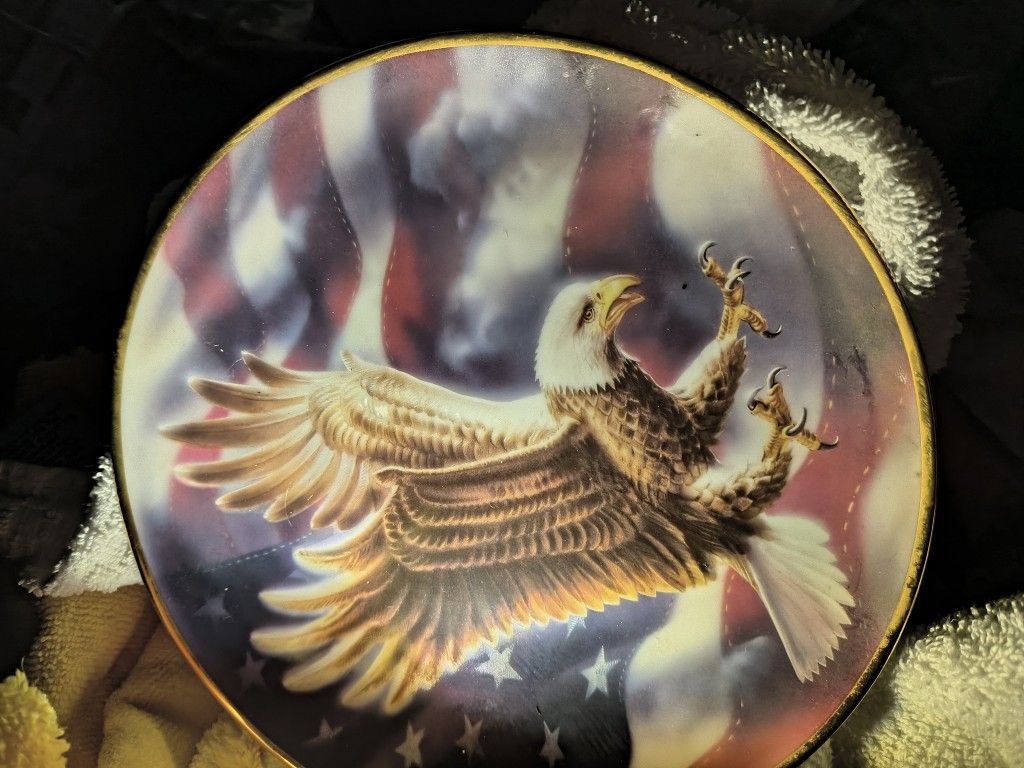 5 American Eagle Commerative Plates