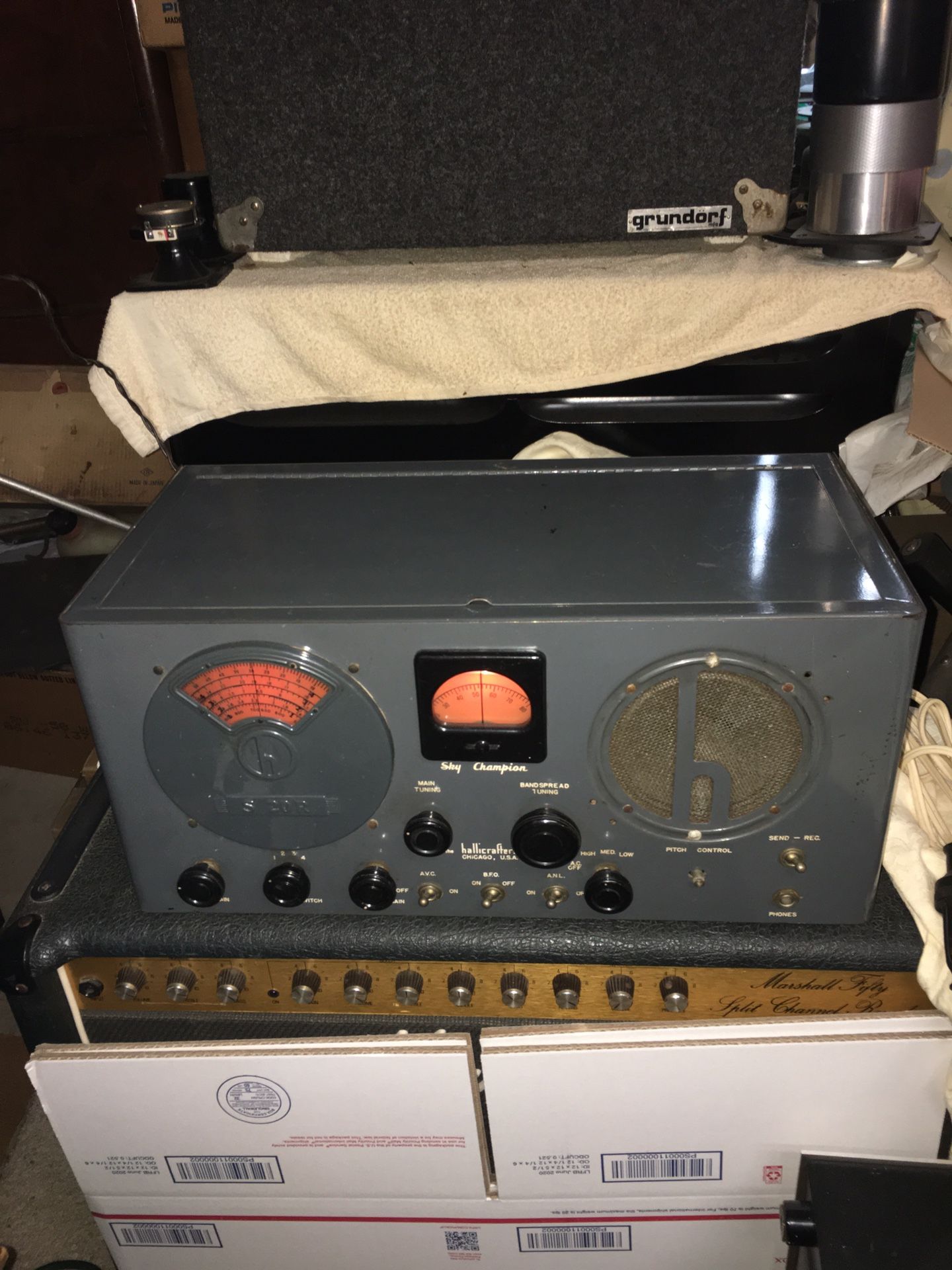 Vintage Hallicrafters S 20R Sky Champion Tube Ham Radio Receiver