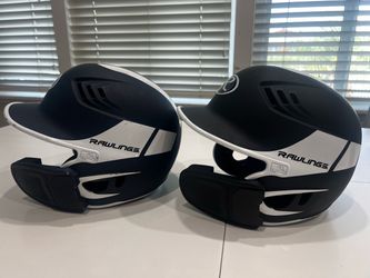 Junior Size Rawlings R16 Velo Reversible EXT Batting Helmet | Reversible Face Guard | Black/White Navy/White
