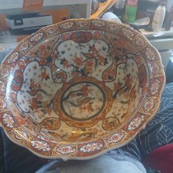 Large Old Imari Castillian Wash Basin