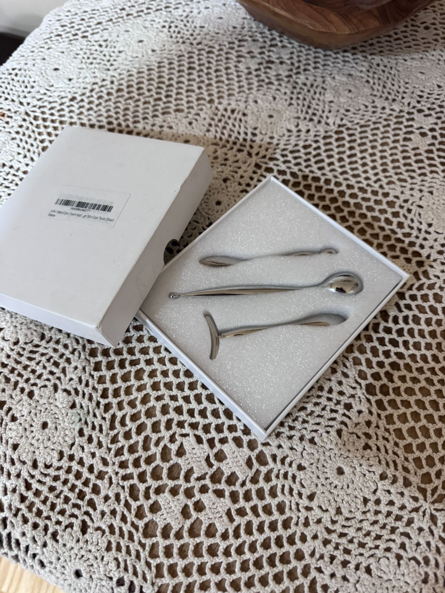 NEW 3-in-1 Metal Eye Cream Applicator & Facial Massage Tool Set