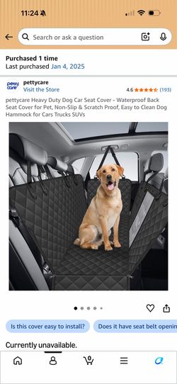 Dog Car Seat cover