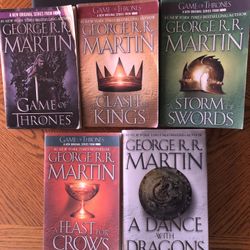 Complete Five Volume Set Of Game Of Thrones Saga