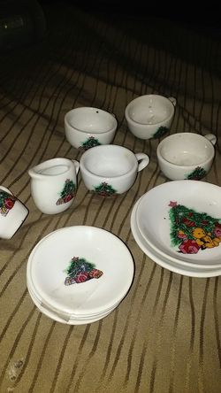 Miniature porcelain tea set