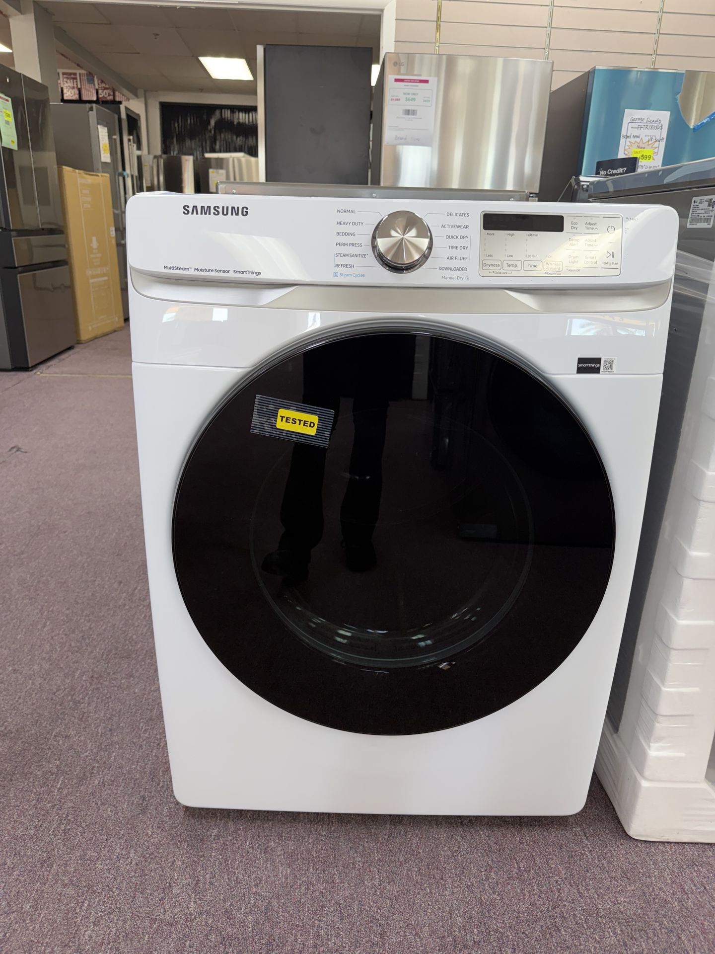 Samsung 7.5 cu ft Electric Dryer in White