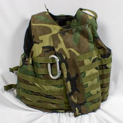 Vintage 2000 USGI Woodland OTV Interceptor Tactical Vest (Size Large) - Complete Collector Set