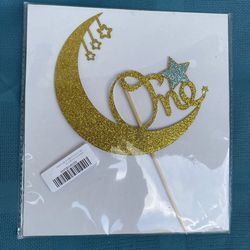 Happy Baby’s First Glitter Birthday Cake Topper