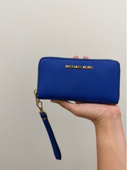 Blue Michael kors wallet