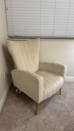 Velvet and gold chair
