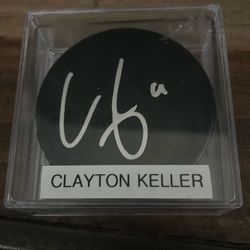 Clayton Keller Signed Puck