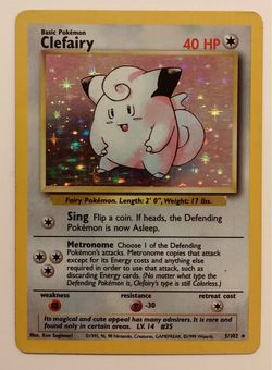 Clefairy Holo Rare Pokémon Base Set MP/LP