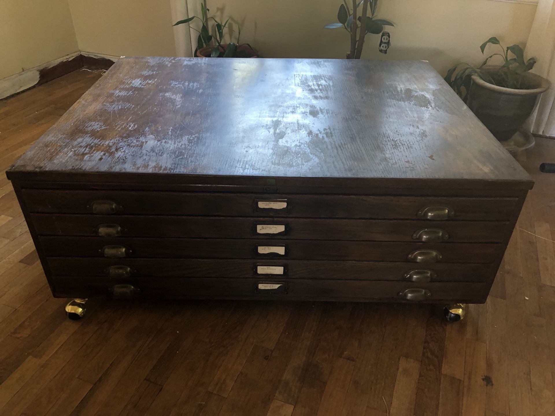Vintage Map Drawer coffee table