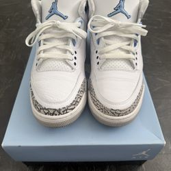 Jordan 3 UNC Size 10.5