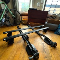 Thule Wingbar Evo And 2x FastRide Bike Rack