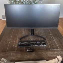 Computer Monitor w/ Cordless Keyboard and Mouse