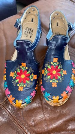 Leather Wedge Sandals