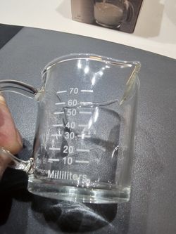 Double Mouthed Glass Cup, New, Ounces or Milliliters