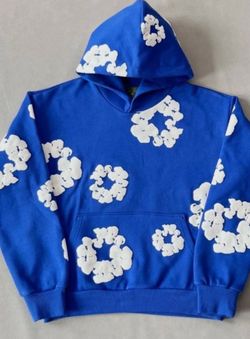 Blue denim tear
