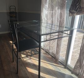 Glass table set