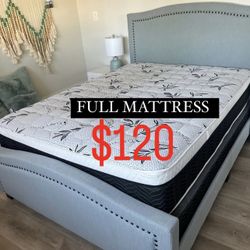 Full Size Pillow Top Bamboo Brand Mattress New 