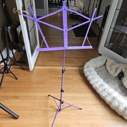Folding purple sheet music stand