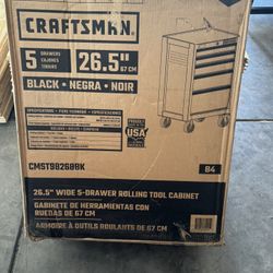 Craftsman 26.5 Wide Wide 5 Drawer Rolling Tool Cabinet