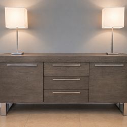 Modern Sideboard + Matching Lamps Set