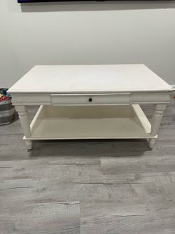 Pottery Barn White  Coffee Table