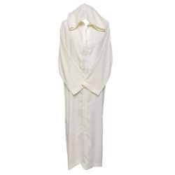 Men's Moroccan Rich Soft Cotton Cream Hooded Thobe Jubba Djellaba
