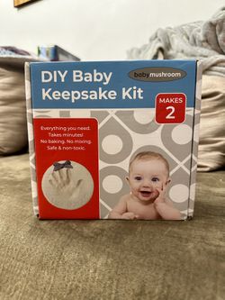 Baby Handprint & Footprint Keepsake Ornament Kit – DIY Air-Dry Clay – Makes 2 