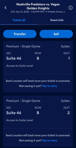 GOLDEN KNIGHTS GAM 4-12-25 SUITE ENTRY