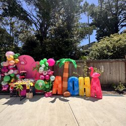 7.2 FT Inflatable ALOHA sign with LED Lights 