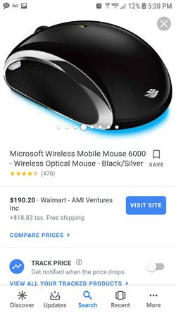 microsoft wireless mobile mouse 6000 - black silver Graphite Model: 6000