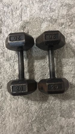 Two 20lbs dumbbells