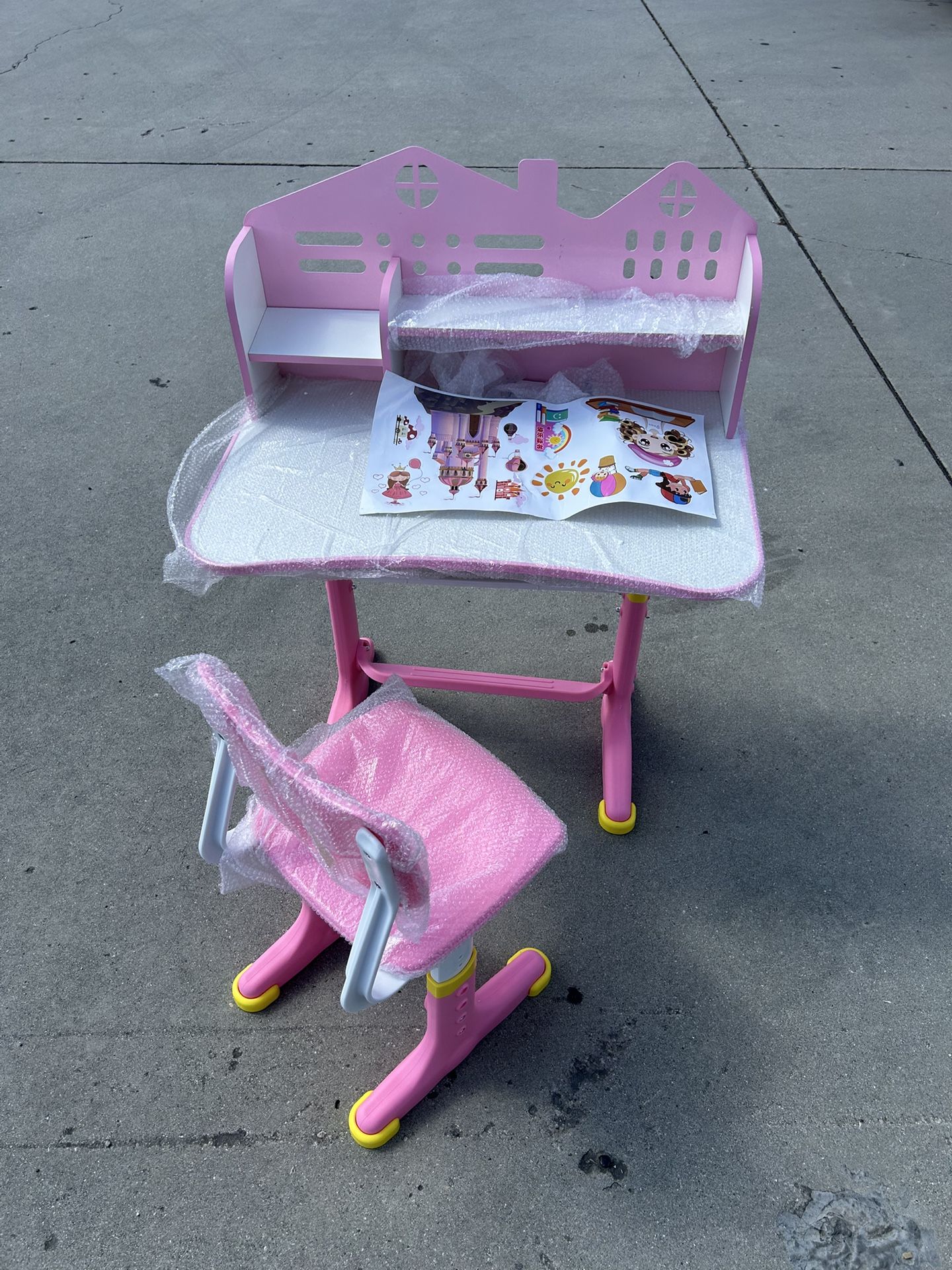 Pink Little Child Desk And Chair For $45