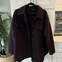 Dark Brown oversized shacket Size Small