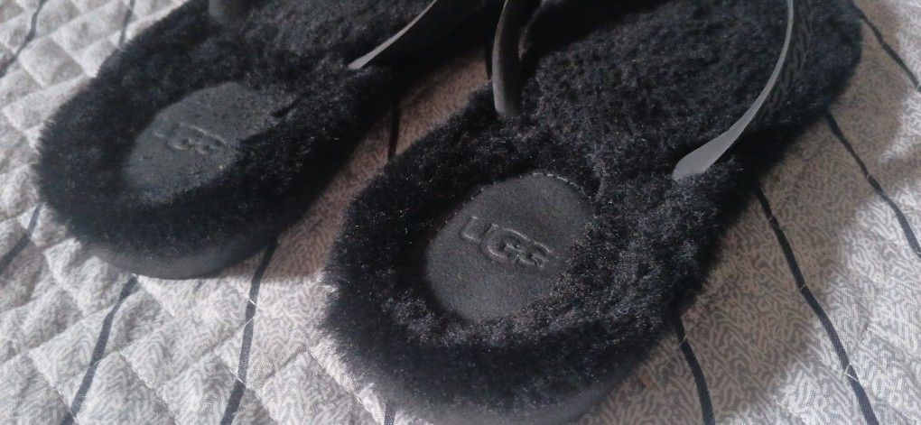 UGG Fuzzy Flip Flops