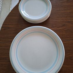 3 Dinner Plates; 5 Salad Plates