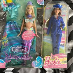 Barbie Fairytopia Mermadia Doll And Barbie Pilot Doll