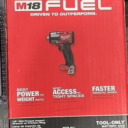 Milwaukee M18 Impact Wrench 1/2inch- Tool Only
