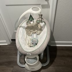  Graco everyway soother baby swing with removable rocker, tristan