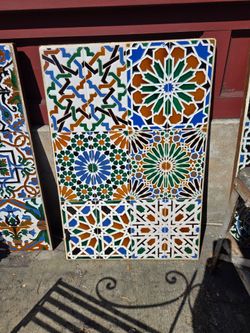 Vintage Architectural Ceramic Tile Plaque