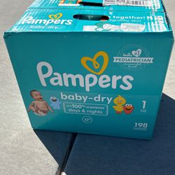Ben Pampers Size 1 198 Diapers