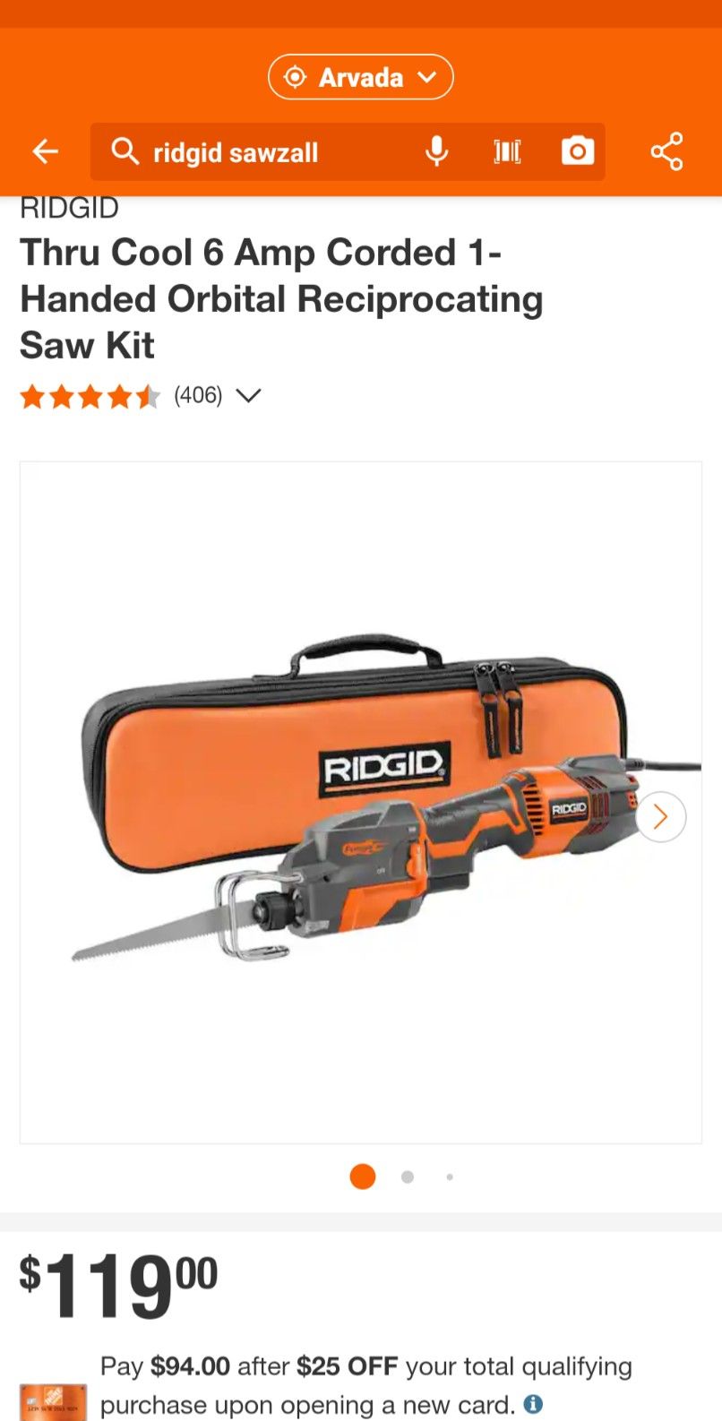 Ridgid Reciprocating Saw