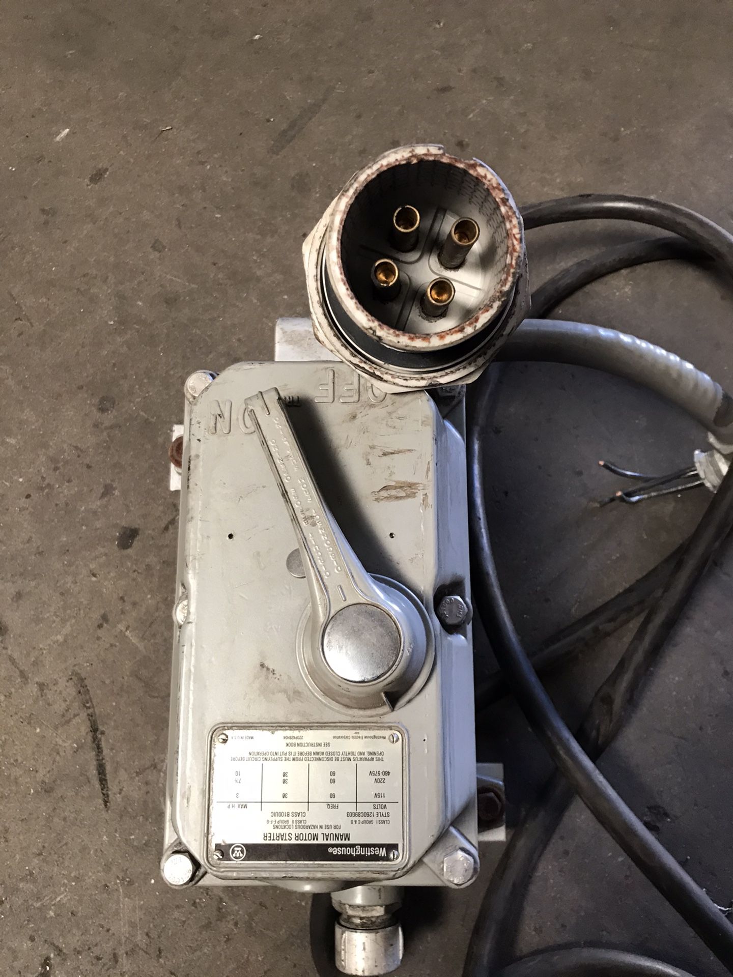 Westinghouse motor starter