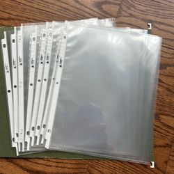 Avery PV119 Page Protector Lot Of 18, 8.5“ X 11“ For A Three Ring Binder