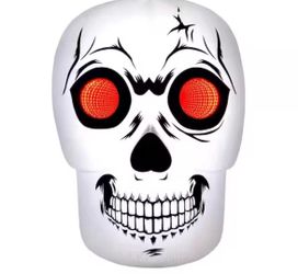 5 FT Occasions Airflowz Inflatable Infinity Mirror Skull, Tall, Multicolored