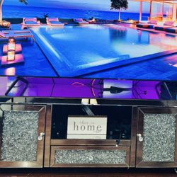 Diamond Mirror Tv Stand 